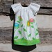 Summer Dress. Flower Garden White Peasant Style Dress for Girls.
