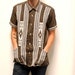 GUATEMALAN rare woven ethnic short sleeve SURFER button up shirt