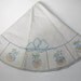 Vintage 30s 40s Round Linen Hand Embroidered Table Cloth -on sale
