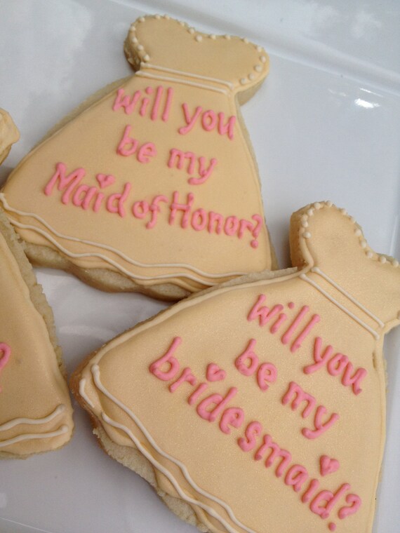 Bridal Party Dress Sugar Cookies Maid of Honor Flower Girl Bridesmaid Beautiful Il_570xn