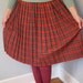 RESERVED FOR BENITA 80s plus size plaid skirt tartan scottish highlander pleated red black fall autumn size xl