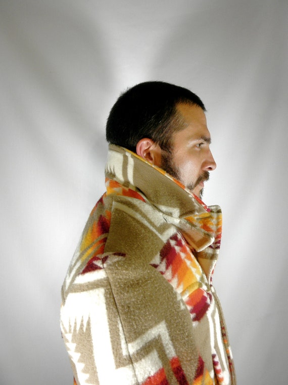 Vintage 1970's Pendleton Western Style Navajo Blanket