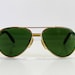 Christmas In July Sale - Vintage 1960s Green Tint Aviator Sunglasses. Mad Men. Boho. Summer. Camping. Hipster. Size Large