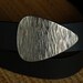 GUITAR Pick Belt Buckle Silver Musicians Hypoallergenic Accessories Woodgrain Stainless Steel SIGNED by Artist fits 1-1/2" belt