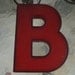 Vintage Mid Century Modern Marquee Sign Letter Red B