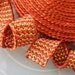 Moroccan burnt orange and gold art silk trim
