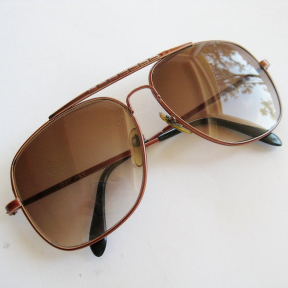 Vintage 70s Opti-Ray Optiray Tinted Aviator Sunglasses Summer