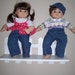 Cute denim play outfits for Bittly Twins