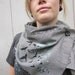 Lightweight Scarf Black and White with Bird Print Black and Mint