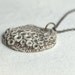 Rustic woodland porcelain pendant with fungi.