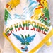 Vintage State of NEW HAMPSHIRE Scarf, 30 x 29 - Lots of Color - Excellent condition