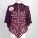 REDUCED TRIANGLE SCARF ,sHAWL, scarf , lACE, stole, collar, shrug, knitting openwork handmade,