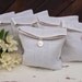 Set of 6 Small Natural White Linen Pouches