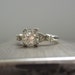 Gorgeous Diamond Engagement Ring. European Cut Diamonds in Platinum. Addy on Etsy.