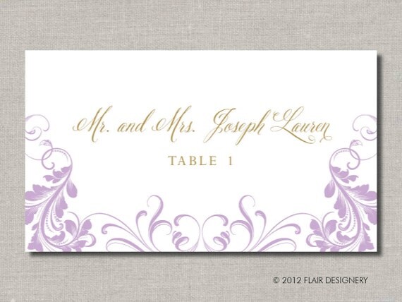 Baroque Sweet Collection - Set of 100 - Any Color, Place Cards for Weddings, Parties, Events and more by Flair Designery Il_570xn