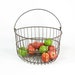 Vintage Egg Basket Metal Wire Tote with Handle
