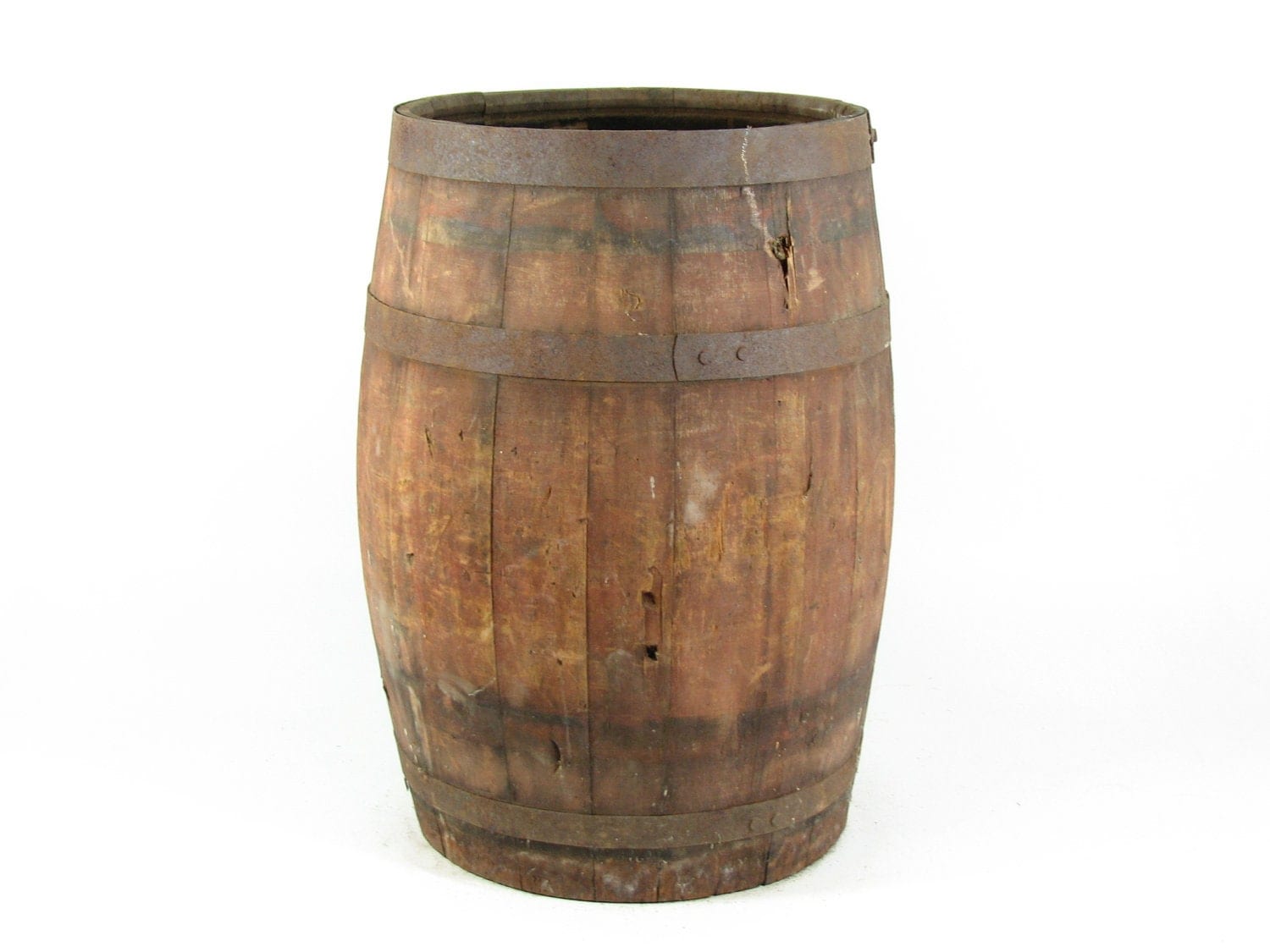 Vintage Wood Barrel Wooden Nail Keg DIY Table Base Wine Keg