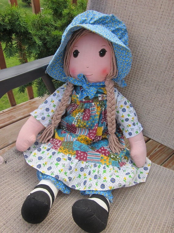 Vintage Knickerbocker Original Holly Hobbie Rag Doll Large