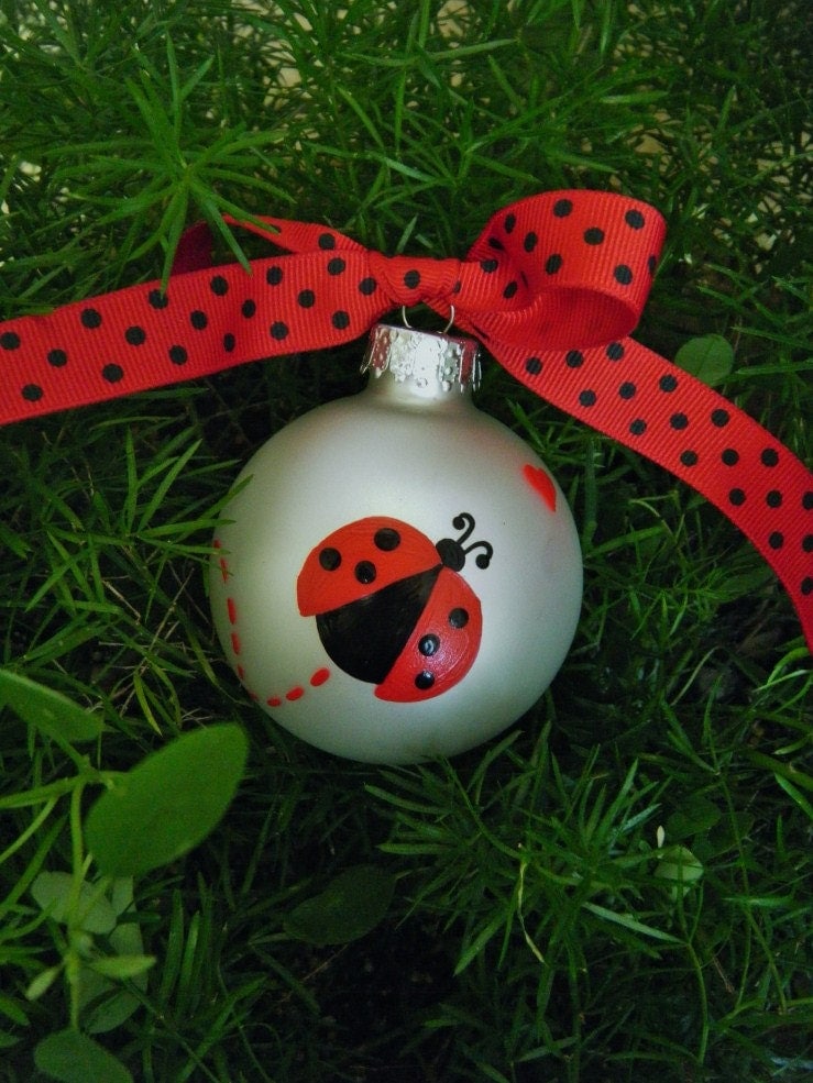 red ladybug ornament babys birth or first christmas red ladybug ornament babys birth or first christmas