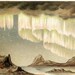 1908 Rare gorgeous CELESTIAL polar lights print, Northern lights and aurora borealis in Scandinavia and Greenland, fine antique print