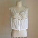 vintage 1900s lace camisole - DAINTY edwardian lace yolk blouse / S