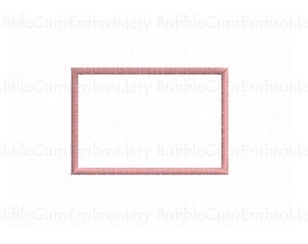 Rectangle Applique Embroidery Design Instant Download