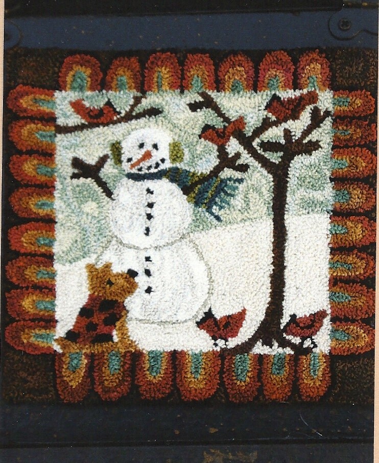 Primitive Folk Art Punch Needle Pattern: MAN'S by PrimFolkArtShop