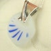 Santa Cruz Sea Glass Necklace RARE Blue Stripes And White