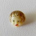 Vintage Glass Button Childs Face