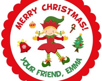 Unique kids christmas label related items | Etsy