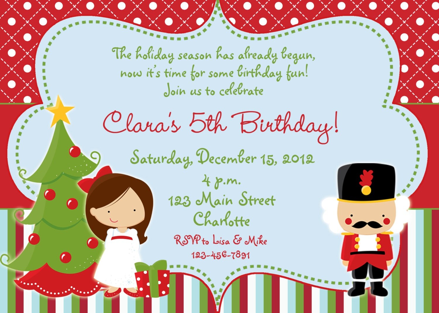 Christmas Birthday Invitations 10