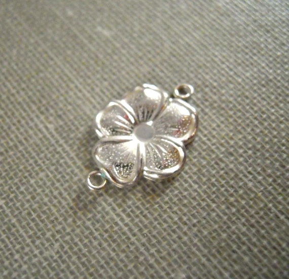 SALE Sterling Silver Dimensional Flower by PrairieSilverSupplys