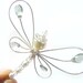 Moss Aquamarine large ornate Sterling Dragonfly Hair Pin, Clip, Brooch or Bouquet Decoration - Dragonfly Jewelry -Tagt