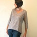 Pintuck Blouse - Heathered Grey Knit