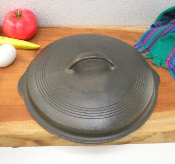 Wagner Ware 1081 Cast Iron Ringed Lid Only For by oldetymestore