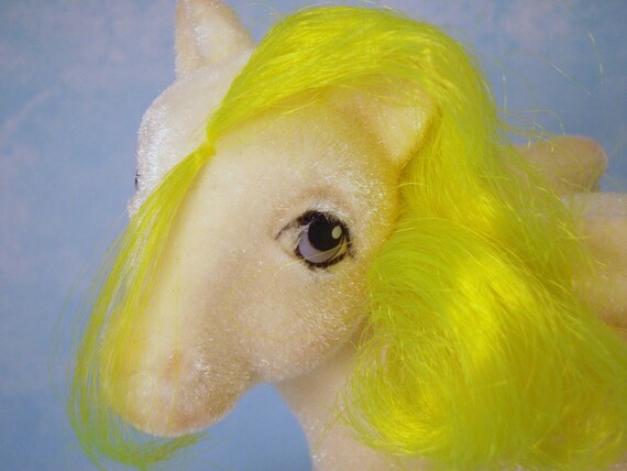 My Little Pony So Soft Pegasus Surprise G1 Neon Yellow and