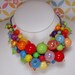CLEARANCE Necklace Gumball Explosion Loaded Rainbow Charm Beaded Toybox Candy Miniature food Kawaii Plastic Over The Top Rainbow