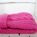 Bright Pink Cableknit Pet Sweater / Dog Clothing / Size XS to Small