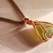 Olive Green Sea Glass - Art Nouveau Copper Wire-Wrapped Pendant