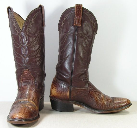 acme cowboy boots mens 9 D brown western by vintagecowboyboots