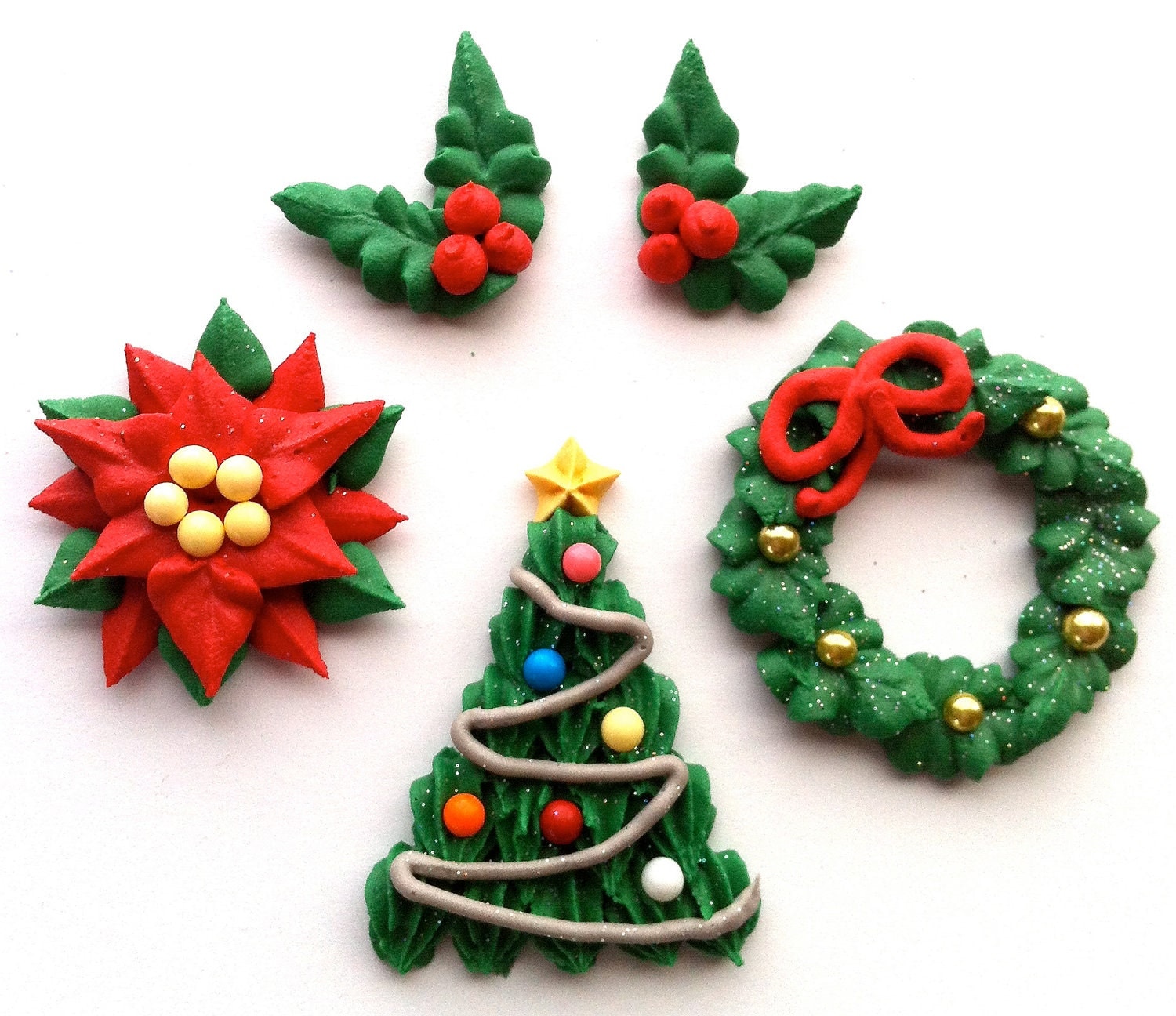 Royal Icing Christmas Cupcake Toppers By Cakeartbychristy