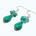 Earrings Turquoise Crystal Sterling Silver - Summer Breeze