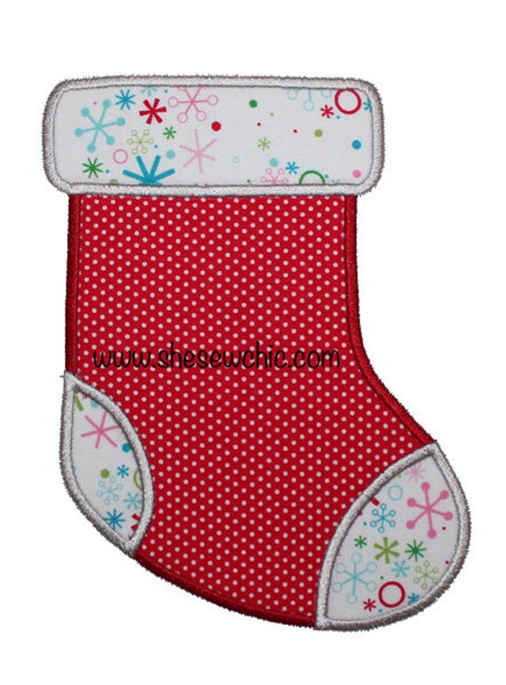 Christmas stocking applique machine embroidery design file Christmas stocking applique machine embroidery design file