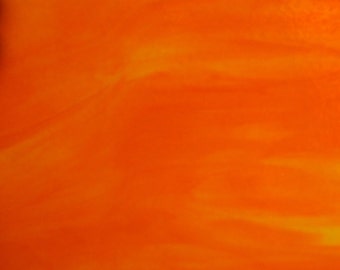 Uroboros 90COE Orange and White Fusible Streakie Glass - Beautiful