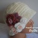 WOOL CLOCHE HAT / Women Accessories Hats Crocheted Detachable Flowers Autumn Elegant Warm / Hand Knitted Gift Ideas Romantic Feminine Chic