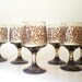 RESERVED FOR JENNIFER Brown Wine Glasses, Vintage Barware, Elegant Stemware for Holiday Entertaining