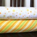 Orange Yellow and Green Star and Stripe Flannel Blanket Bundle, 2 yards