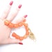 SALE - Orange Bakelite Beads - Vintage Chunky Tube Komboloi Worry Bracelet Beads / Carrot Slices