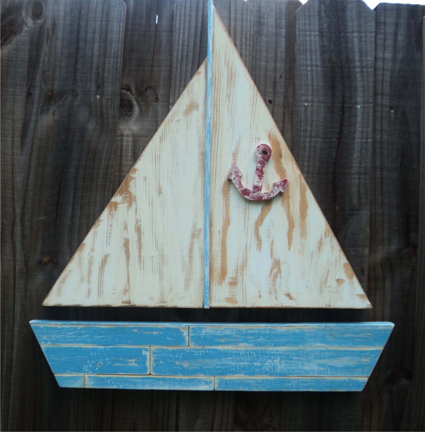 large wooden sailboat decor