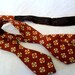 Bow Tie Self Tie Rust Orange and Cream Dotted Silk for the Vintage Gentleman